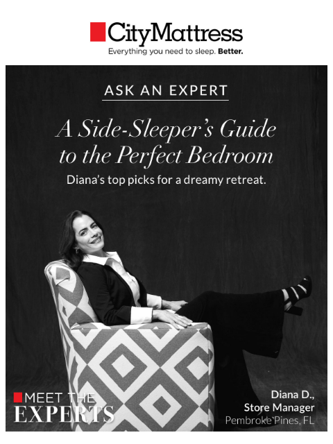 citymattress newsletter: A side-sleeper’s guide to a dream retreat