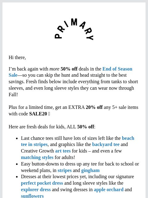 primary newsletter: 🔥 Fresh 50% Off Deals You Might Have Missed...