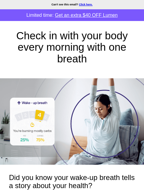 lumen newsletter: Your wake-up breath holds the secret to better hea...