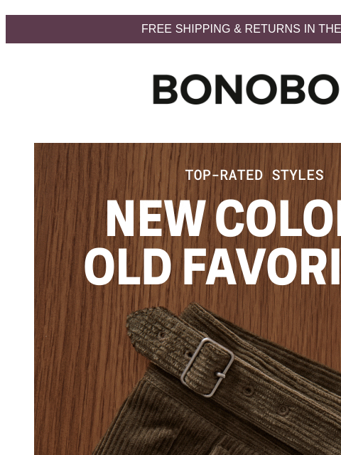 bonobos newsletter: These Colors Are Brand New