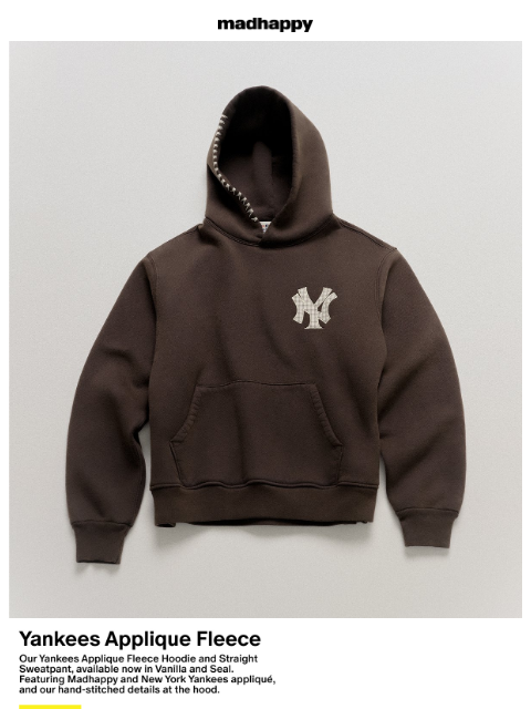 madhappy newsletter: Yankees Applique Fleece