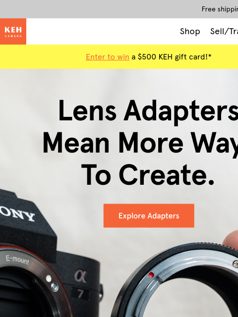keh newsletter: Unlock more creativity with lens adapters