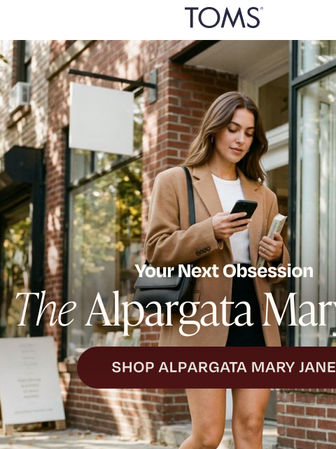 toms newsletter: Mary Jane Trend, Alpargata Style