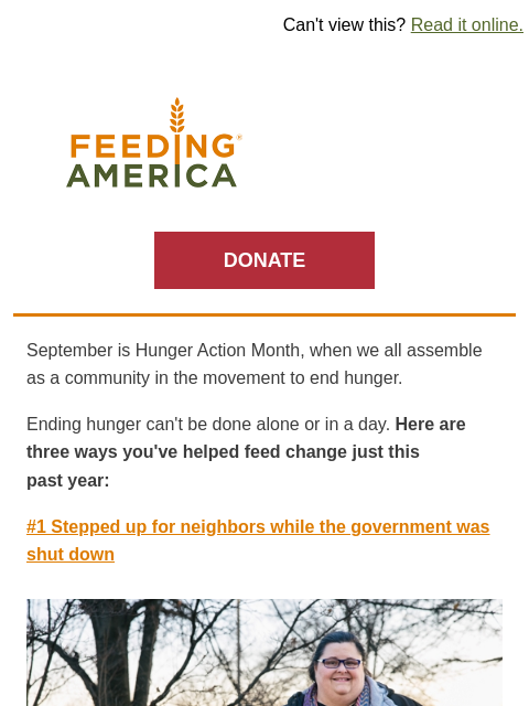 feedingamerica newsletter: You've Fed Change
