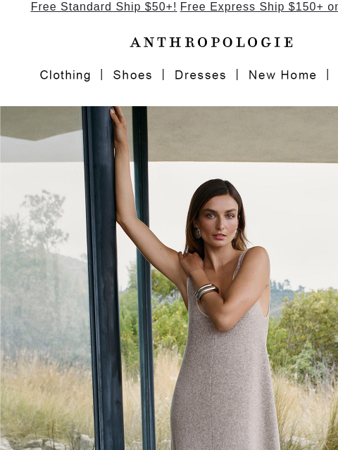 anthropologie newsletter: Feels like...if a sweater were a dress