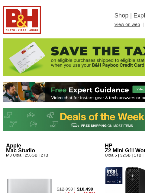 bhphotovideo newsletter: 🔥 Weekly Deals Just Dropped!