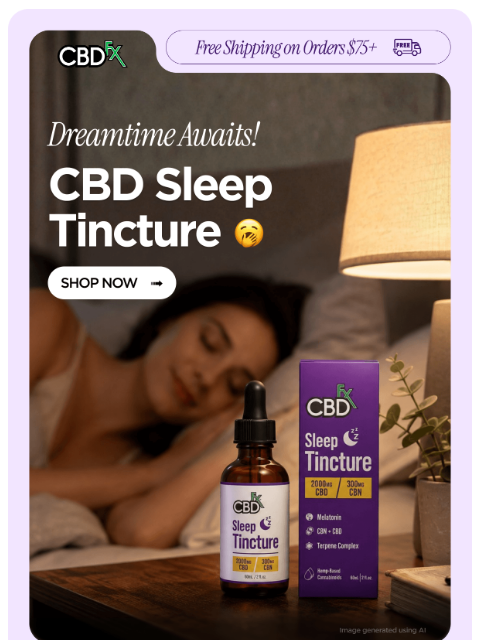 cbdfx newsletter: Four sleep agents in one bottle 😴