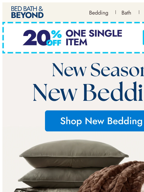 bedbathandbeyond newsletter: New bedding, just in time for fall 🍂