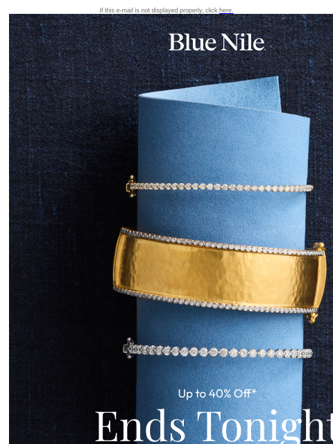 bluenile newsletter: The Anniversary Event: Up to 40% Off* Select Style...