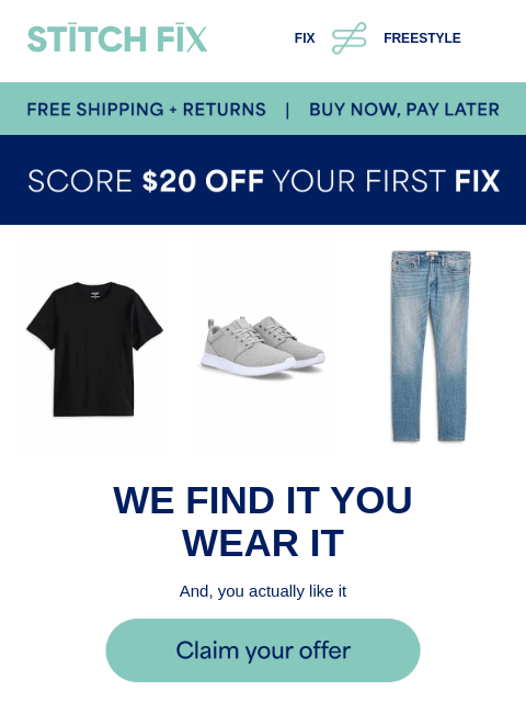 stitchfix newsletter: Because “nothing to wear” gets old