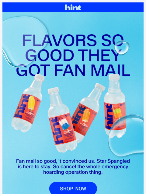 drinkhint newsletter: A real letter from a real Hint fan.