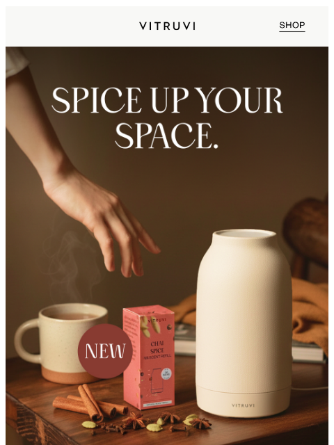 vitruvi newsletter: NEW: Itโs Chai Time โ๏ธ