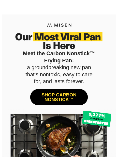misen newsletter: Your New Favorite Pan is Back in Stock!