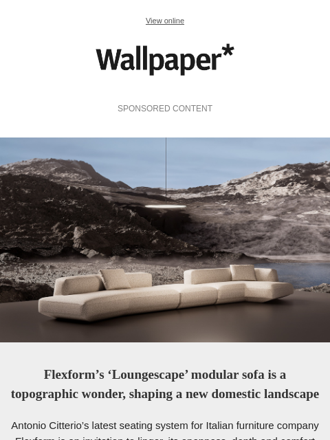 futureplc newsletter: Discover Flexform’s ‘Loungescape’ sofa