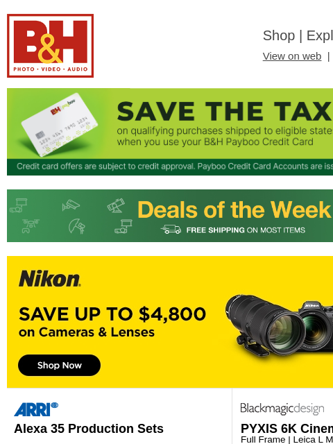 bhphotovideo newsletter: Best Deals of the Week: Cameras, Lenses, Gimbals, ...