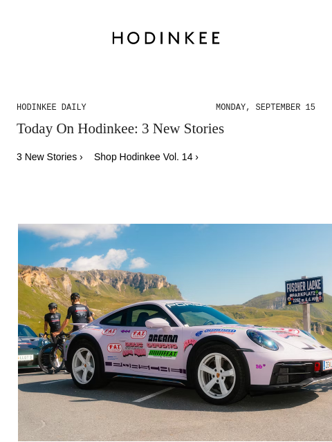 hodinkee newsletter: Hodinkee Daily | 09/15/2025