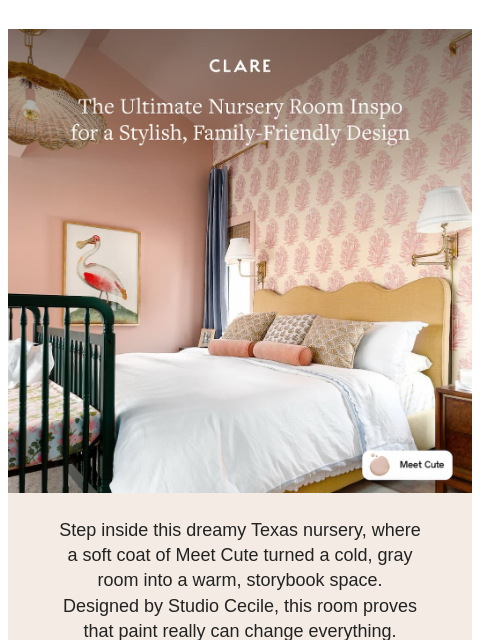 clare newsletter: This nursery is baby-approved and mom-certified.
