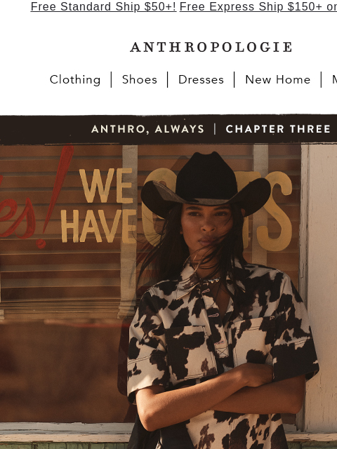 anthropologie newsletter: Got cow print?