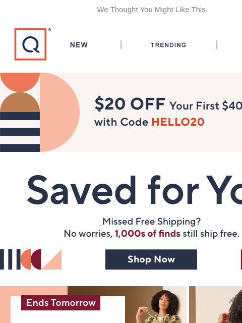 qvcemail newsletter: Missed Free Shipping? No Worries