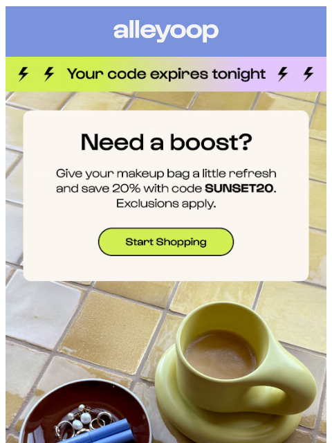 meetalleyoop newsletter: FYI: Your code expires tonight โก