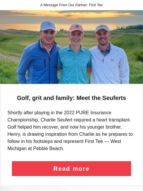 golfdigest newsletter: First Tee teens shine at Pebble Beach