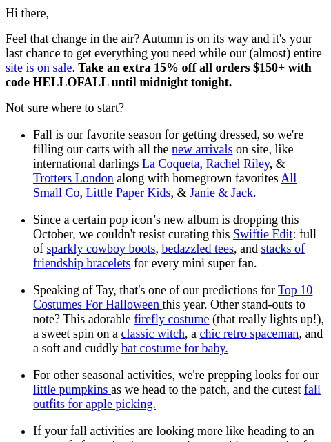 maisonette newsletter: Extra 15% Off Ends Tonight! Here’s What’s in Our C...