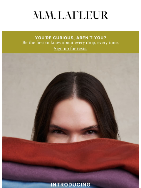 mmlafleur newsletter: Introducing 365 Silk Cashmere.