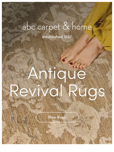 abchome newsletter: Introducing: Antique Revival Rugs