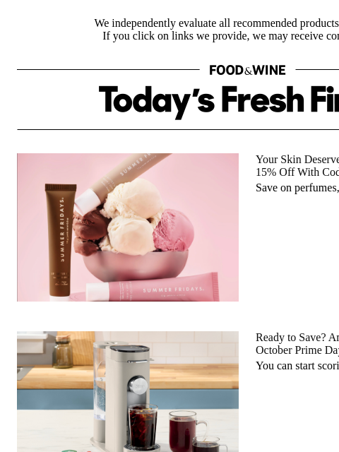 foodandwine newsletter: Just In: Amazon Dropped Its October Prime Day Date...