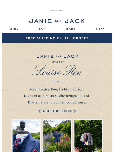 janieandjack newsletter: Introducing: Styled by Louise Roe
