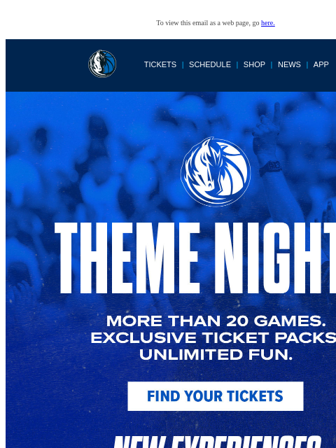 mavsmail newsletter: 🎟️ New Theme Nights Announced!