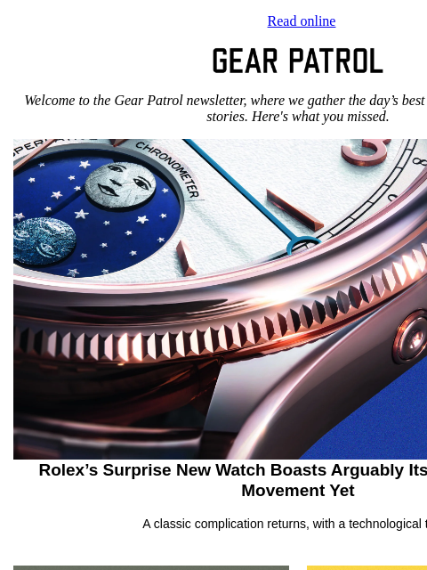 gearpatrol newsletter: Rolex's New Watch Has Perhaps Its Most Advanced Mo...