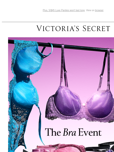 victoriassecret newsletter: Hurry: Buy 2 Bras, Get 1 FREE Ends Tomorrow