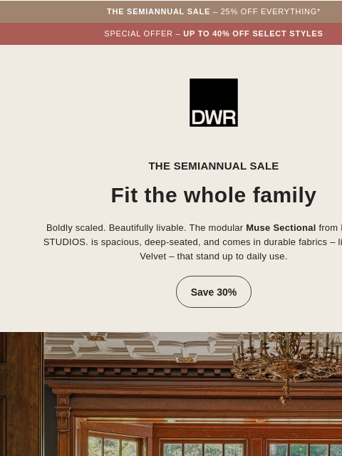 dwr newsletter: Save 25% on favorites from ELLISON STUDIOS.