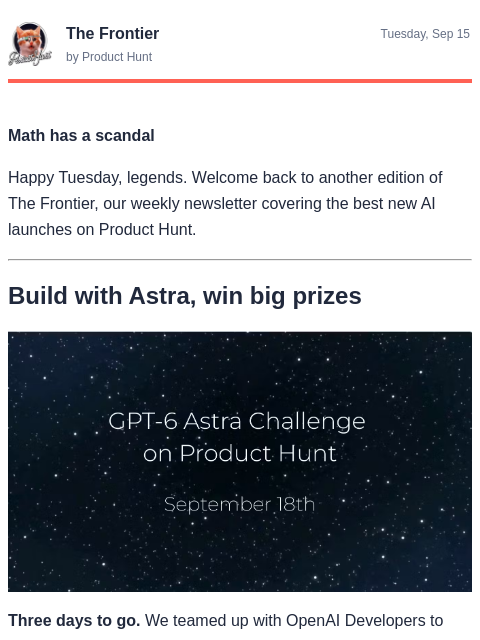 producthunt newsletter: 🧠 Who solved Navier-Stokes?