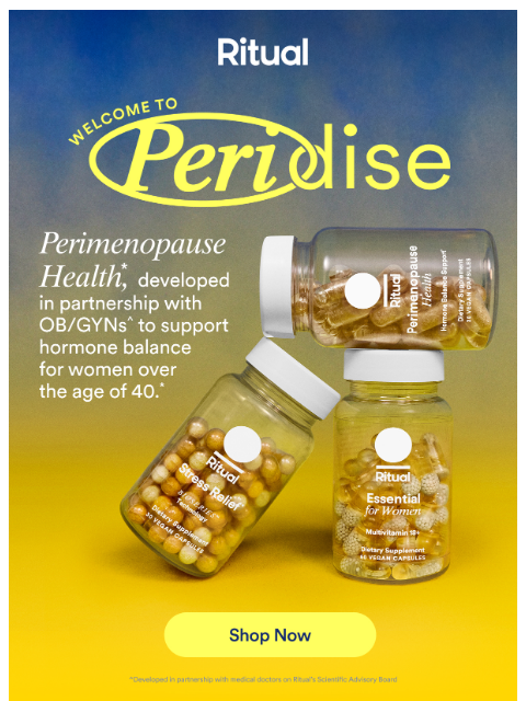 ritual newsletter: Introducing Perimenopause Health*