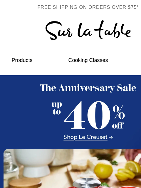 surlatable newsletter: Oh la la, Le Creuset savings.