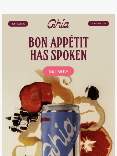 drinkghia newsletter: Bon Appétit Has Good Taste