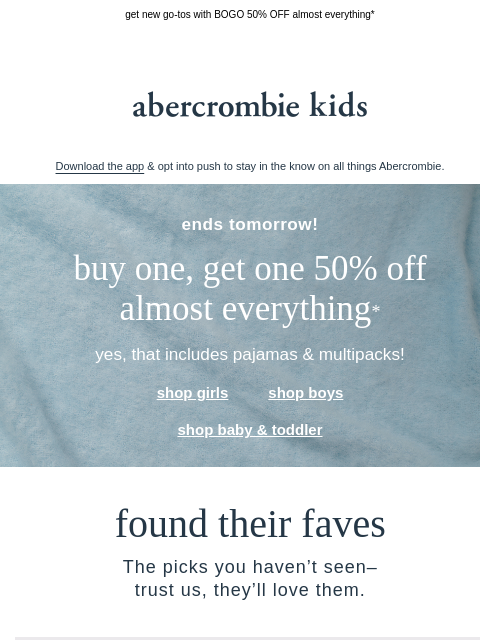abercrombie newsletter: instant rotation material