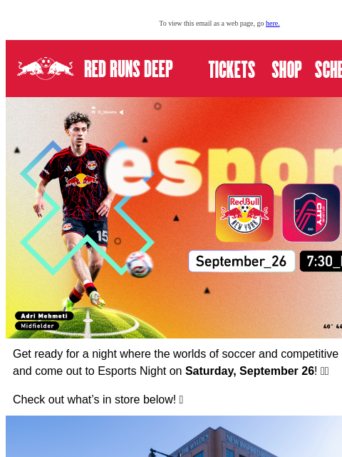 newyorkredbulls newsletter: 🎮⚽ Esports Night Is Almost Here