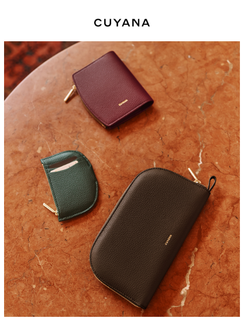 cuyana newsletter: New Fall Colors: Wallets