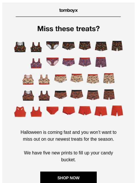 tomboyx newsletter: Don’t miss these Halloween prints