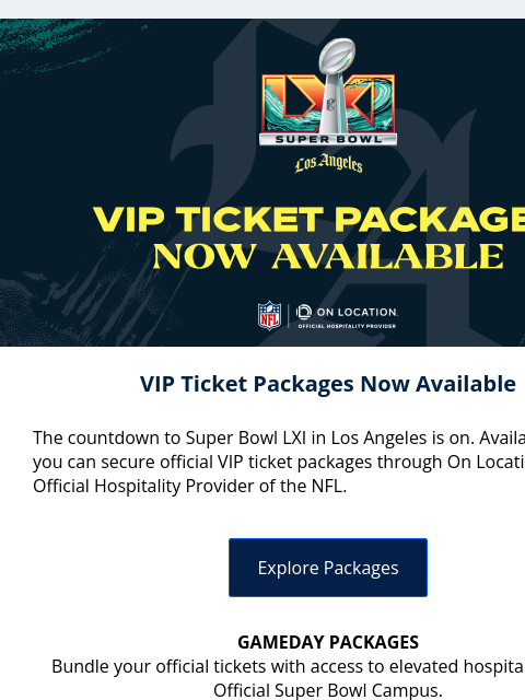 seahawksemail newsletter: Now Available: Super Bowl LXI Ticket Packages