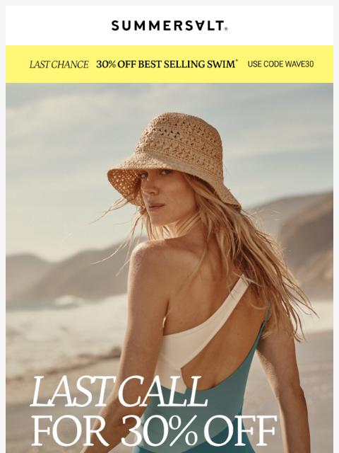 summersalt newsletter: Bye-bye, 30% OFF 👋