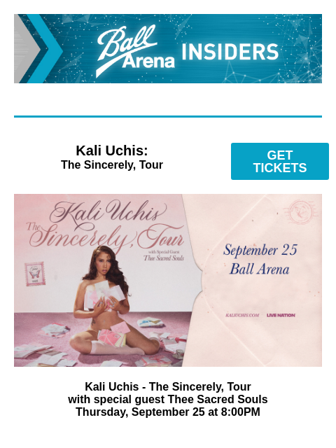 kroenkeentertainment newsletter: COMING SOON: Kali Uchis | Jonas Brothers | Playboi...