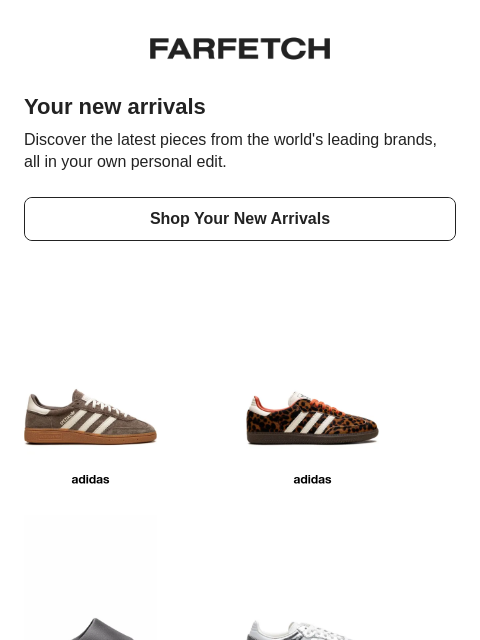 farfetch newsletter: New in: your personal edit