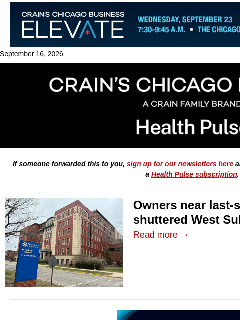 crainalerts newsletter: End to Resilience legal saga in sight