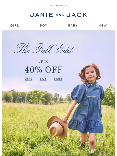 janieandjack newsletter: New to sale + up to 40% off