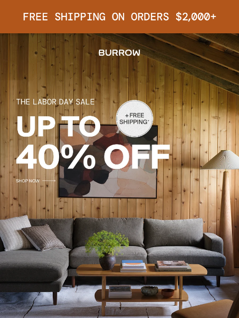 burrow newsletter: This is your sign: shop up to 40% off