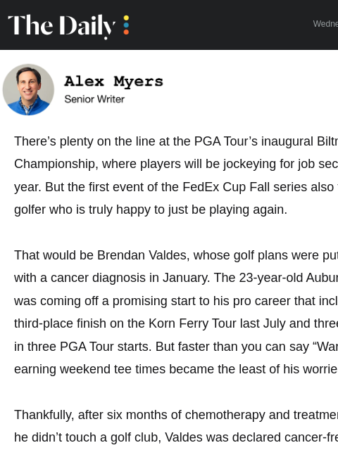 golfdigest newsletter: The tour pro everyone is rooting for this week